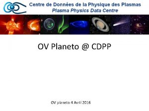 OV Planeto CDPP OV planeto 4 Avril 2016