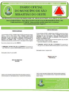 PREFEITURA MUNICIPAL DE SO SEBASTIO DO OESTE MINAS