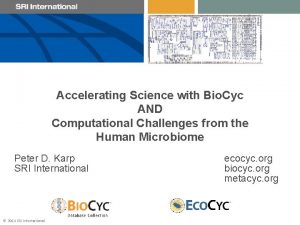 Accelerating Science with Bio Cyc AND Computational Challenges