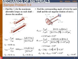 Fourth Edition MECHANICS OF MATERIALS Beer Johnston De