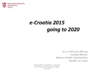 eCroatia 2015 going to 2020 mr sc Leda