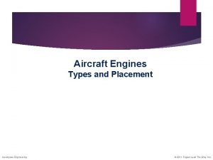 Aircraft Engines Types and Placement Aerospace Engineering 2011