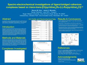 Spectroelectrochemical investigations of ligandbridged ruthenium 2 complexes based