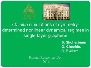 Ab initio simulations of symmetrydetermined nonlinear dynamical regimes