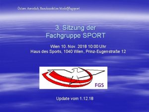 sterr Aeroclub Bundessektion Modellflugsport 3 Sitzung der Fachgruppe