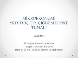 MKROEKONOM YRD DO DR DEM BRKE TUNALI 17