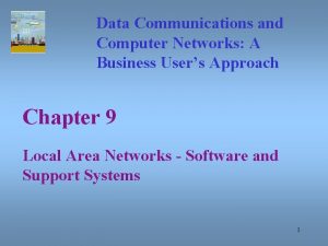 Data Communications and Computer Networks A Business Users