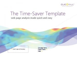 The TimeSaver Template web page analysis made quick