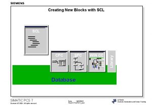 Creating New Blocks with SCL CFC SFC WIN