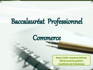 Baccalaurat Professionnel Commerce LOGO Pour viser quels emplois