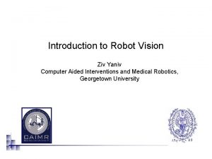 Introduction to Robot Vision Ziv Yaniv Computer Aided