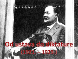 Od ustava do diktature 1921 1929 Izbori za