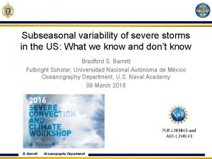 Subseasonal variability of severe storms in the US