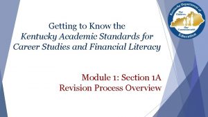 Getting to Know the Kentucky Academic Standards for