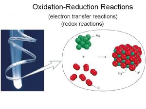 OxidationReduction Reactions electron transfer reactions redox reactions OxidationReduction