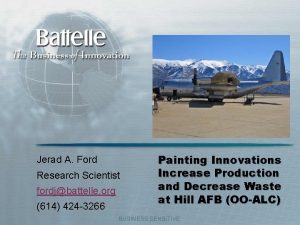 Jerad A Ford Research Scientist fordjbattelle org 614