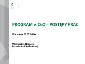 PROGRAM eCO POSTPY PRAC Warszawa 29 07 2014