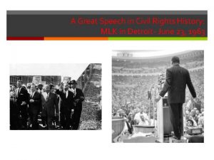 A Great Speech in Civil Rights History MLK