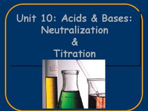 Unit 10 Acids Bases Neutralization Titration Neutralization Reaction