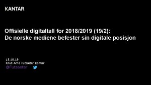 Offisielle digitaltall for 20182019 192 De norske mediene