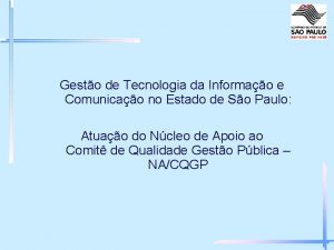 Gesto de Tecnologia da Informao e Comunicao no