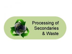 Processing of Secondaries Waste om Ni fr Catalyst