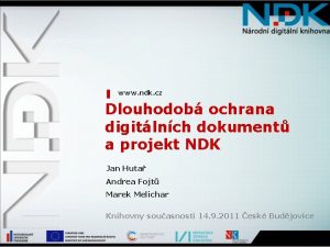 www ndk cz Dlouhodob ochrana digitlnch dokument a