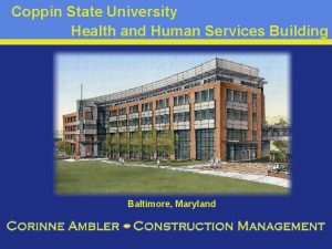 Coppin State University Health and Human Services Building