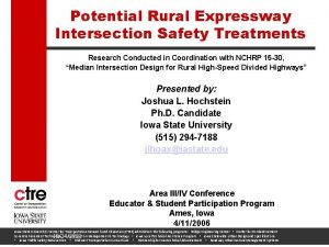 Potential Rural Expressway Intersection Safety Treatments Research Conducted