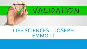 LIFE SCIENCES JOSEPH EMMOTT EXAMPLE PROJECTS Greenfield Project