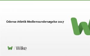 Odense Atletik Medlemsundersgelse 2017 2016 Side 1 Indhold