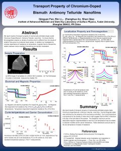 Transport Property of ChromiumDoped Bismuth Antimony Telluride Nanofilms