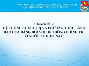 TRUNG NG ON THANH NIN CNG SN H