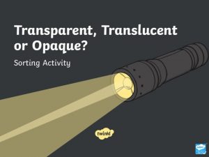 Transparent If an object is transparent it means