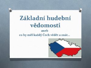 Zkladn hudebn vdomosti aneb co by ml kad