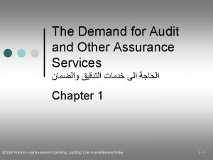 The Demand for Audit and Other Assurance Services
