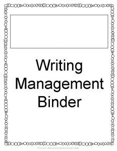 Writing Management Binder www thecurriculumcorner com Writing Workshop