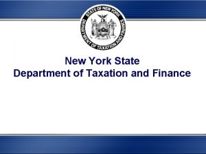 New York State Department of Taxation and Finance