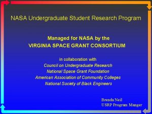 NASA Undergraduate Student Research Program Managed for NASA