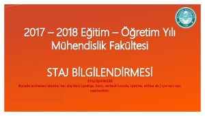2017 2018 Eitim retim Yl Mhendislik Fakltesi Click