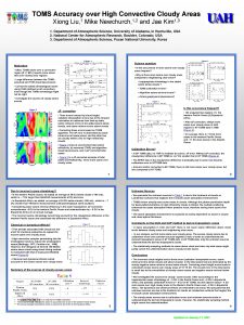 TOMS Accuracy over High Convective Cloudy Areas Xiong