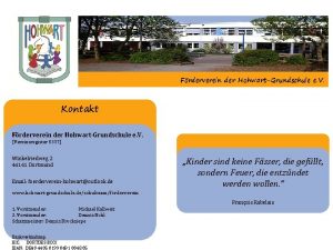 Frderverein der HohwartGrundschule e V Kontakt Frderverein der