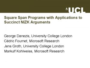 Square Span Programs with Applications to Succinct NIZK