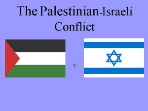 The PalestinianIsraeli Conflict V Terms to know related