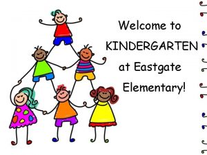 Welcome to KINDERGARTEN at Eastgate Elementary Tonights Presenters