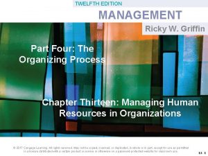 TWELFTH EDITION MANAGEMENT Ricky W Griffin Part Four