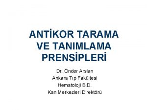 ANTKOR TARAMA VE TANIMLAMA PRENSPLER Dr nder Arslan