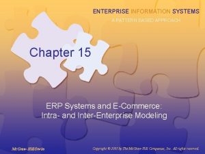 ENTERPRISE INFORMATION SYSTEMS A PATTERN BASED APPROACH Chapter