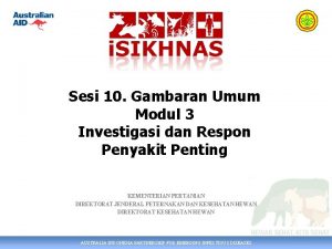 Sesi 10 Gambaran Umum Modul 3 Investigasi dan