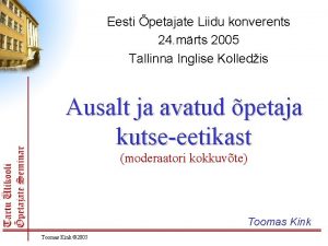Eesti petajate Liidu konverents 24 mrts 2005 Tallinna